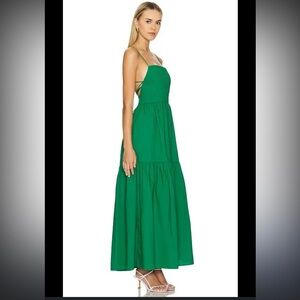Posse Alexis Dress in Topaz Green Backless Dress